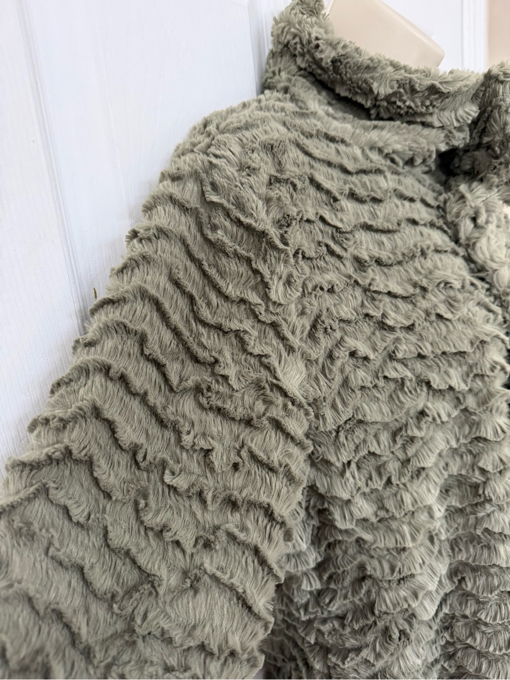 Patagonia Pelage Fleece Jacket High Pile Faux Fur Olive Green M - Picture 6 of 15